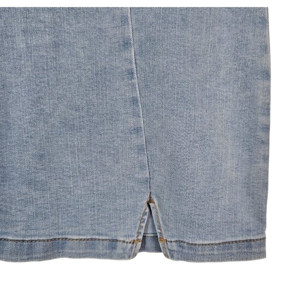 Womens Juniors Wild Fable Light Wash Denim Mini Skirt Front Slit Size 00 Casual - Picture 6 of 11